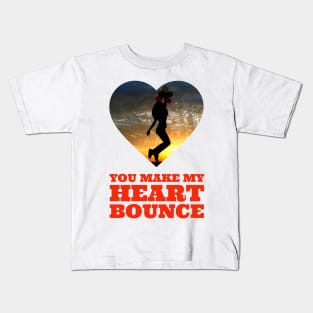 You Make My Heart Bounce, Valentine, Kids T-Shirt